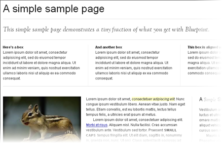 Blueprint CSS Sample Page