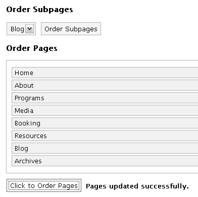 My Page Order WordPress Plugin