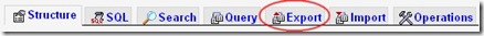 Export database in PHPMyAdmin
