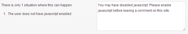 Javascript not enabled